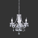 Lampadario sospensione 3 luci E14 trasparente e cromo