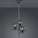 Lampadario moderno a sospensione con diffusori fumè