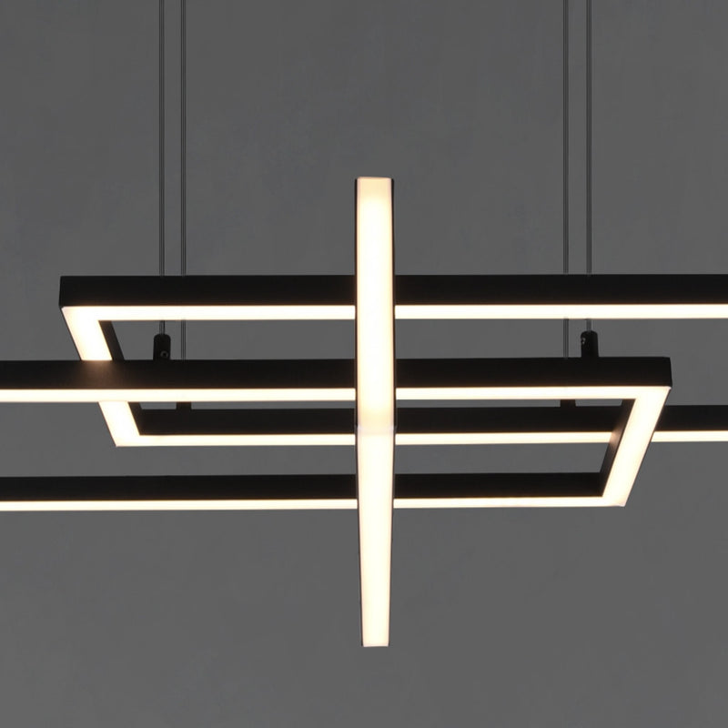 Lampadario LED Salinas design rettangolare 4200 lumen