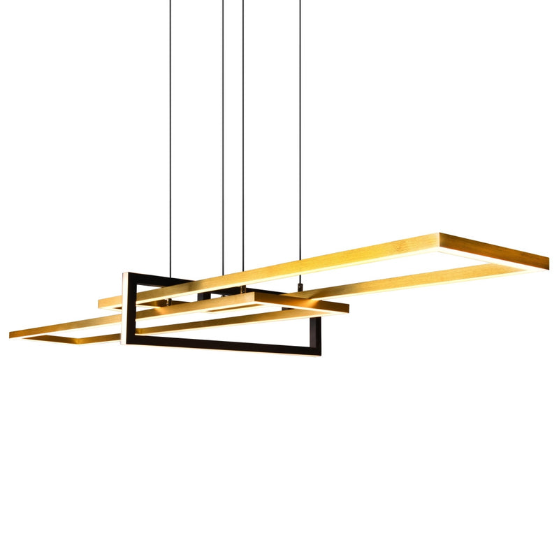 Lampadario LED Salinas design rettangolare 4200 lumen