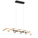 Lampadario Sequence design elegante nero oro satinato per soggiorno e zone living