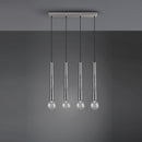 Lampadario moderno acciaio 4 tubi E27