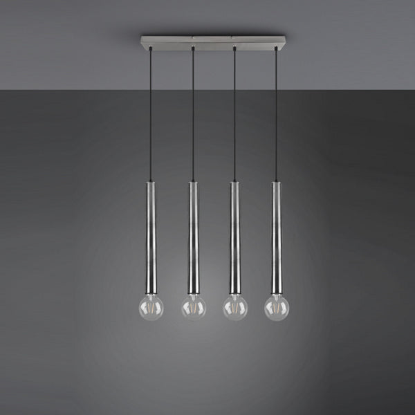 Clermont 313400407 - Lampadario moderno acciaio 4 tubi E27