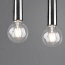 Lampadario moderno 6 tubi acciaio E27