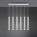 Lampadario moderno 6 tubi bianco E27
