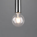 Lampadario moderno tubolare E27 acciaio satinato