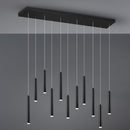 Lampadario Tubular LED 30,5W nero 11 luci SwitchDimmer 3000K