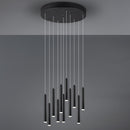 Lampadario Tubular LED 30,5W nero 11 tubi pendenti SwitchDimmer