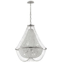 lampadario vienna a sospensione classico chic in metallo cromato con cristalli k9 diametro 45 cm

