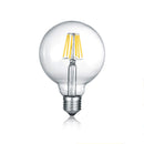 Globo LED decorativo E27 6W 810 lumen, luce calda 2700K dimmerabile con SwitchDimmer, diametro 125 mm in vetro trasparente