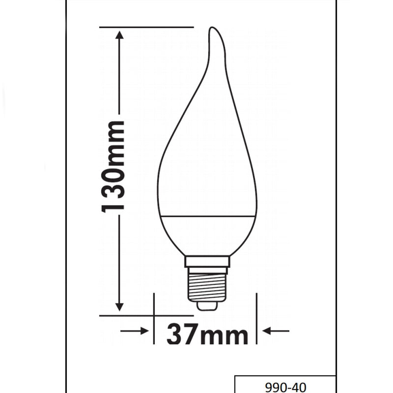 Lampadina LED E14 4W soffio di vento