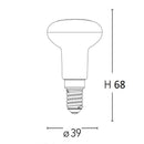 Lampadine LED E14 R39 4W 320 lumen bianco caldo naturale spot