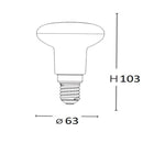 Lampadine LED E27 R63 8W 720 lumen 3000K 4000K confezione 10 pezzi
