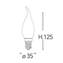 LED E14 fiamma 4W 470lm 2700K 4000K 6500K luce diffusa 300° confezione 10 lampadine