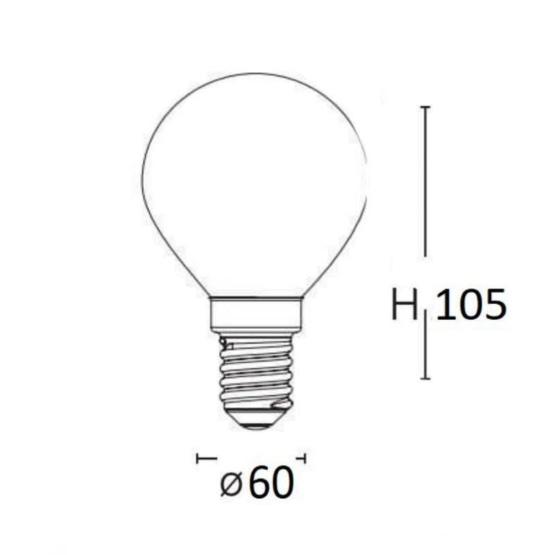 10 Lampadine LED 8W dimmerabili a filamento, vetro trasparente, forma a goccia, attacco E27, 4000K