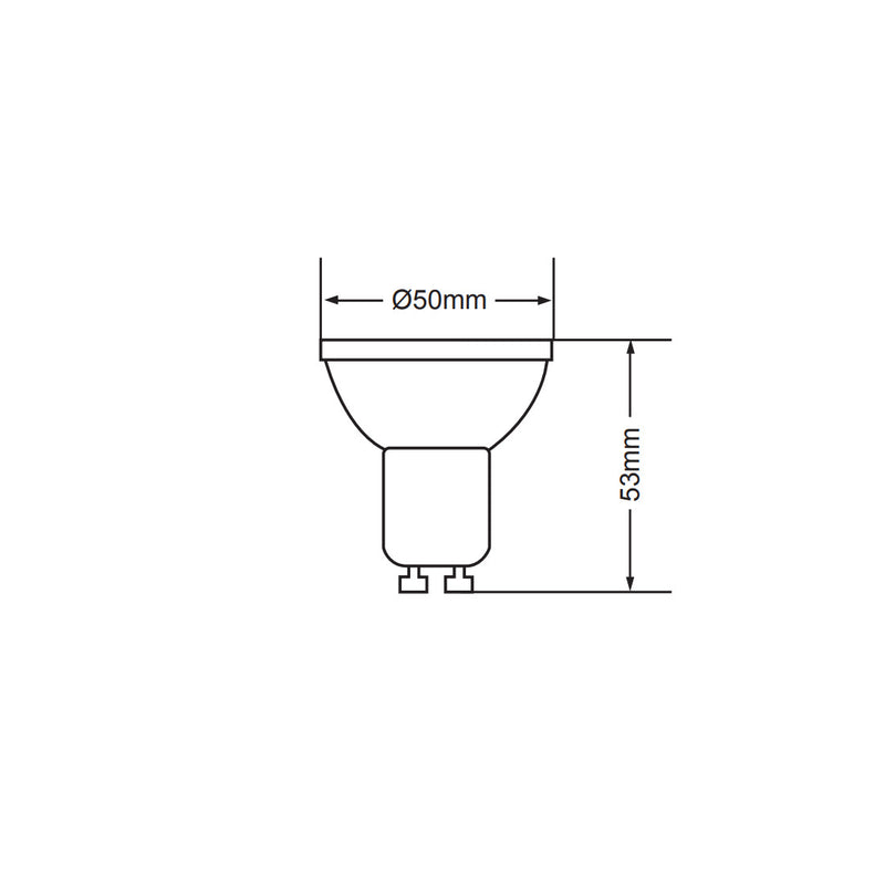 LED GU10 5W 400 lumen dimmerabile