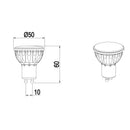 Faretto Spot LED GU10 5W 3000K luce calda 400 lumen per sostituzione alogene