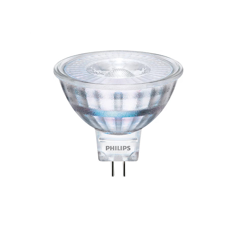 Faretto LED 12V attacco GU5.3 luce calda 2700K 345 lumen resa 35W con apertura 36° ideale per incasso e orientabili Philips EyeComfort