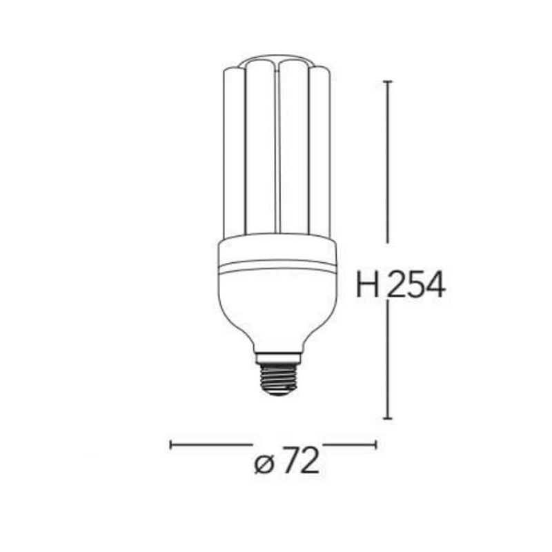 Lampadina LED Lowbay E27 35W 4000K per uso industriale e professionale