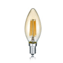 Lampadina LED vintage E14 oliva 4W 400 lumen 2700K vetro ambrato