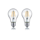 Lampadine LED a goccia E27 4W in vetro trasparente con filamento visibile, 470 lumen luce calda 3000K per casa e lampadari.