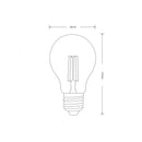 Lampadina LED E27 a filamento dimmerabile vetro ambra con 3 livelli di luce