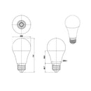 Lampadina LED dimmerabile E27 a goccia opale per lampadari e applique