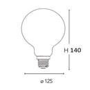 Lampadine LED decorative G125 E27 8W vetro ambrato 2500K