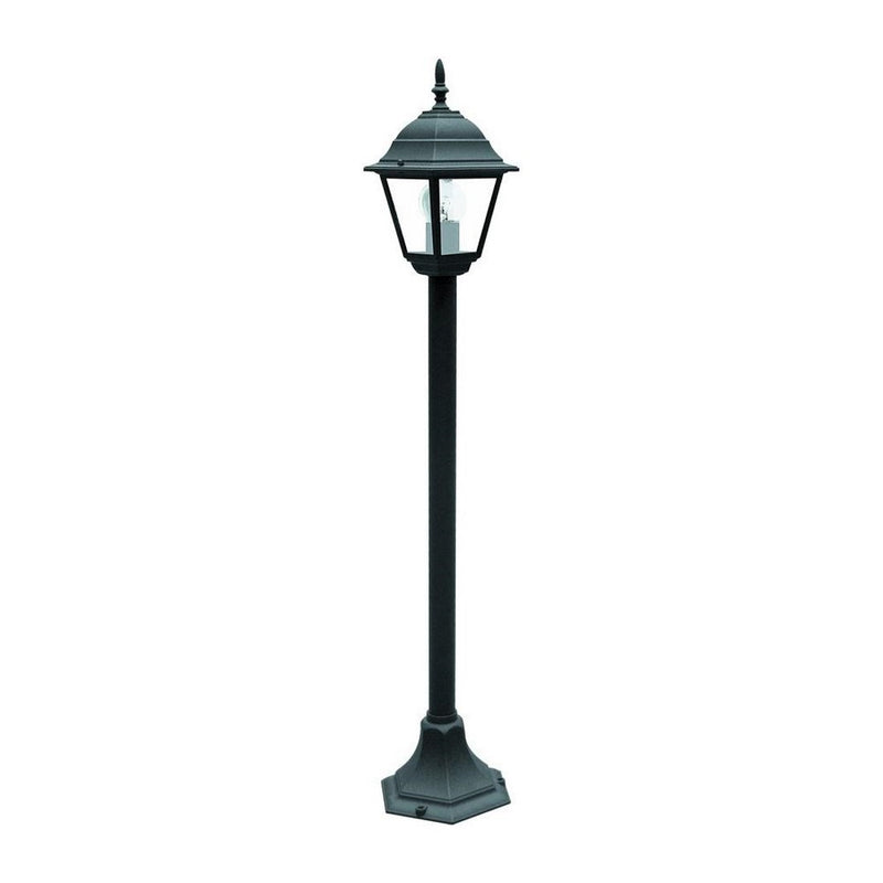 lampioncino da giardino a lanterna classica quadrata in alluminio nero altezza 104 cm