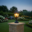 lampioncino segnapassi da giardino nero a lanterna per vialetti