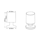 Lampada Portatile LED Lora Ricaricabile USB IP44 Bianco Caldo per Esterno