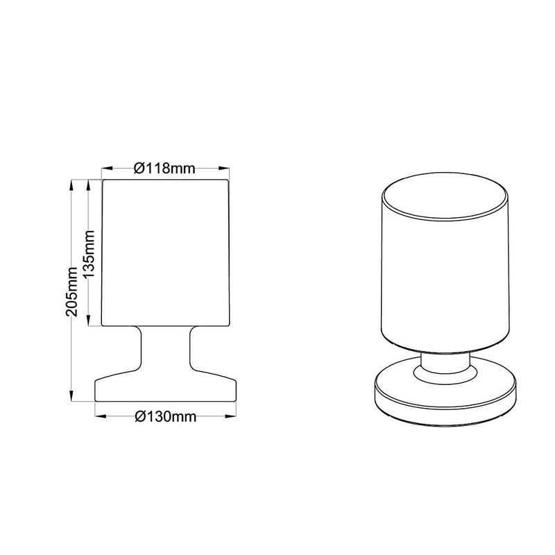 Lampada LED ricaricabile per tavoli da giardino IP44