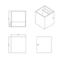 Applique LED cubica 10×10×10 cm IP20 a luce bianco caldo per ambienti domestici e contract