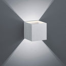 Applique cubica moderna in alluminio 10×10 cm a doppia emissione con LED 4,5W luce calda 3000K per corridoi e soggiorni interni