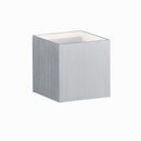 Lampada da parete quadrata a luce sopra e sotto con LED integrato 430 lumen finitura alluminio dal design minimale