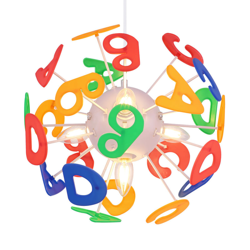 Lurra - Lampadario per camerette con lettere colorate