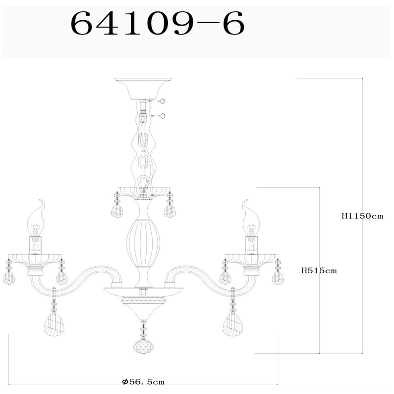 Melissa 64109-6 | Lampadari in Cristallo | Globo Lighting