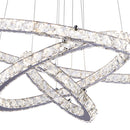 Marilyn I - Lampadario LED 76W, Ø 70cm, 3 anelli con cristalli K5, con telecomando, dimmerabile, 3 tonalità di bianco