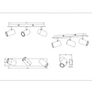 Marley 802400324 | Faretti spot orientabili | Corten ruggine | Trio Lighting