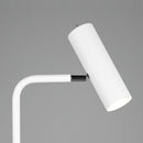 Marley - Lampada da terra moderna bianca a stelo con faretto orientabile