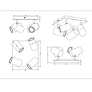 Marley 802430432 | Plafoniera moderna | Nero | Trio Lighting
