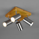 Marley 812400407 | Plafoniera moderna | legno acciaio | Trio Lighting