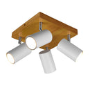 Marley 812400431 | Plafoniera moderna | Legno e metallo bianco | Trio Lighting