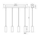 Marley 312400432 | Lampadario moderno nero | Trio Lighting