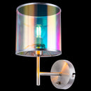 Melanie - Lampada da parete in metallo e paralume cilindro trasparente multicolore