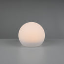 Lampada decorativa da giardino a sfera bianca con luce colorata