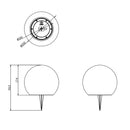Melo 20cm | Sfera da giardino | Lampada LED RGB ricaricabile