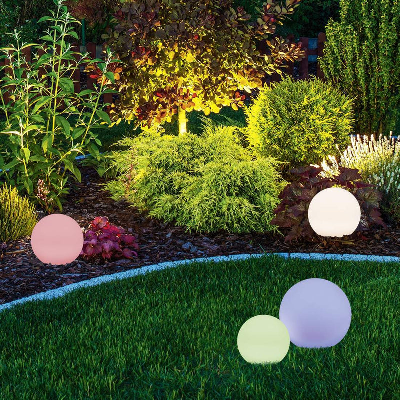 Melo 20cm | Sfere da giardino | Lampada LED RGB ricaricabile