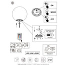 Lampada da Giardino Solare Melo Ø30 cm RGB IP67 con LED e Telecomando