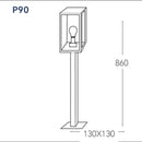 LANT-MIRAGE-P90 | Lampioni moderni | Lanterna quadrata | Intec Light